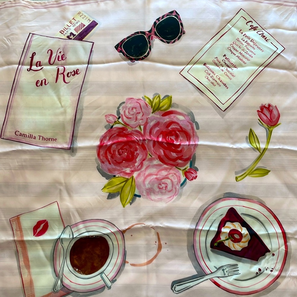 NWOT Kate Spade large silk scarf
